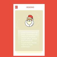 vector de diseño de diseño de banner vertical móvil de santa claus