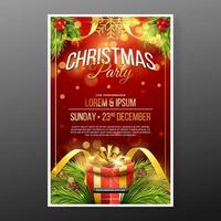 Christmas Party Poster Template vector