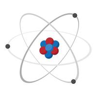 icono de dibujos animados de átomo vector