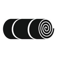 Rolled-up tourist mat vector