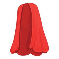 Red hero cloak icon cartoon vector. Super cape vector