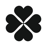 Four-leaf clover black simple icon