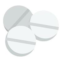 Round pill icon cartoon vector. Medicine cold vector