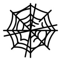 Old spider web icon, outline style vector