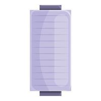 Violet bobine thread icon, cartoon style vector
