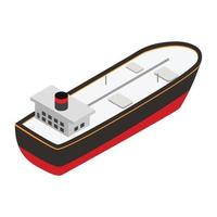 Oil tanker isometric 3d icon vector