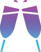 cheers party wine celebration alcohol - gradient solid icon vector