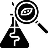 researching ecology searching development lab - solid icon vector