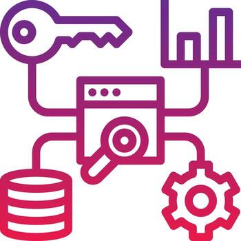 tools optimization development website seo - gradient icon vector