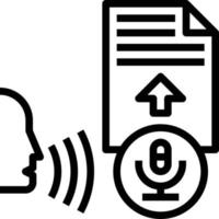 speech recognition record ai artificial intelligence - outline icon vector