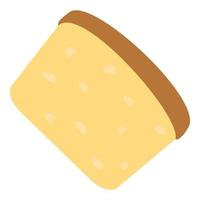 icono de queso, estilo plano vector