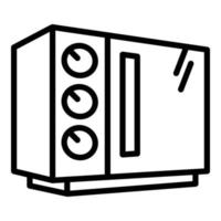 Old microwave icon, outline style vector
