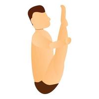 icono de salto de piscina profesional de hombre, estilo de dibujos animados vector