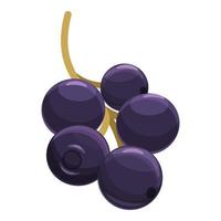 Elderberry superfood icon, cartoon style vector