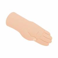 Outstretched hand gesture icon, isometric 3d style vector