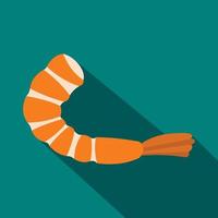 Shrimp icon in flat style vector