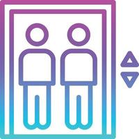 elevator transportation people up down - gradient icon vector