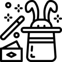 magic show trick rabbit entertainment - outline icon vector