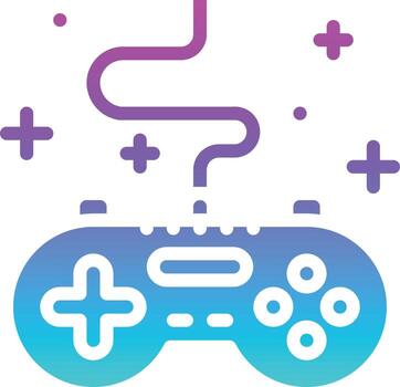 gamepad game controller play entertainment - solid gradient icon vector