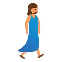 icono de vestido de hombre transgénero, estilo de dibujos animados vector