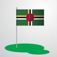 Dominica Flag Pole vector