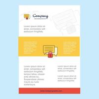 Template layout for Secure chat comany profile annual report presentations leaflet Brochure Vector Background