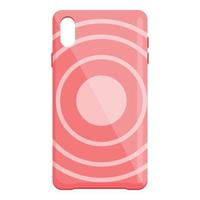 Red target smartphone case icon cartoon vector. Phone cover vector
