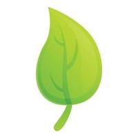 Eco tree leaf icon, cartoon style vector