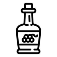 Grapes vinegar icon, outline style vector