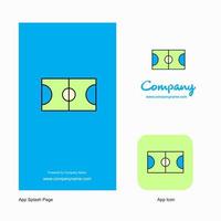 Football ground Company Logo App Icon and Splash Page Design Creative Business App Design Elements vector