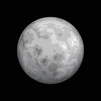 icono del planeta luna, estilo isométrico vector