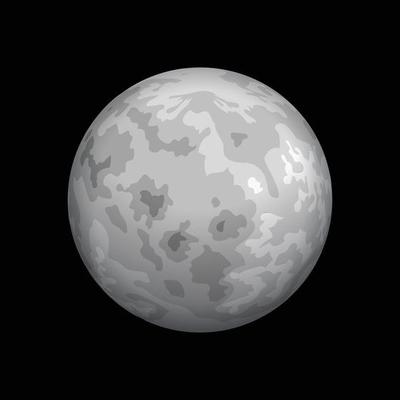 Moon planet icon, isometric style