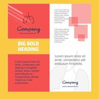 Lungs Company Brochure Title Page Design Company profile annual report presentations leaflet Vector Background