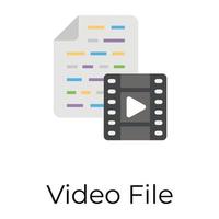 Trendy Video File vector