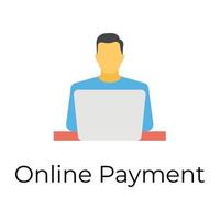 Trendy Online Payment vector