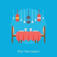 Trendy Ramadan Iftar vector