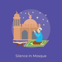 Prayer In Mosque vector