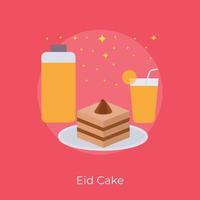 Trendy Eid Cake vector