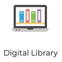 Trendy Digital Library vector
