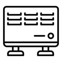 Room metal heater icon, outline style vector