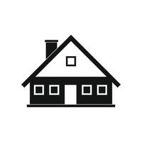 Cottage black simple icon vector