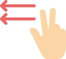 dedos gesto izquierda color plano icono vector icono banner plantilla