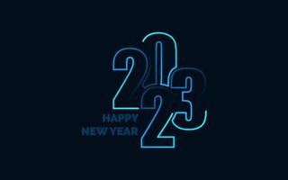 Happy New Year 2023 text design. for Brochure design template. card. banner vector