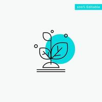 Plant Grow Growth Success turquoise highlight circle point Vector icon