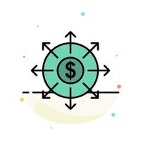 presupuesto bancario lista efectivo abstracto color plano icono plantilla vector