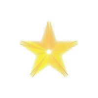 icono de estrella dorada, estilo de dibujos animados vector