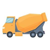 Concrete mixer icon cartoon vector. Cement truck vector