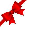 red bow with ribbon isolated on white background vector