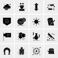 16 iconos de negocios universales vector ilustración de icono creativo para usar en proyectos relacionados con la web y dispositivos móviles