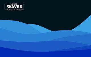 water Wave vector abstract background flat design style